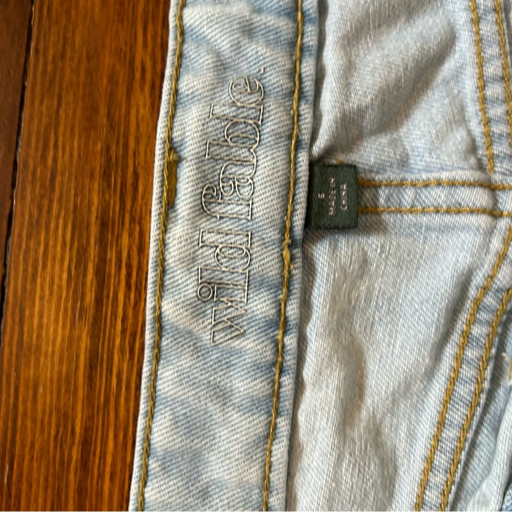 light blue jean shorts, wild fable